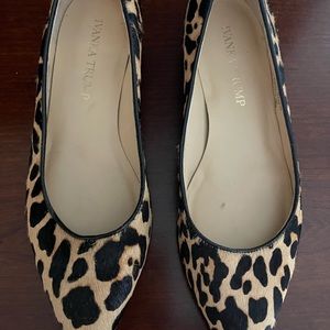 Ivanka Trump Leopard Print Pointed Toe Flats